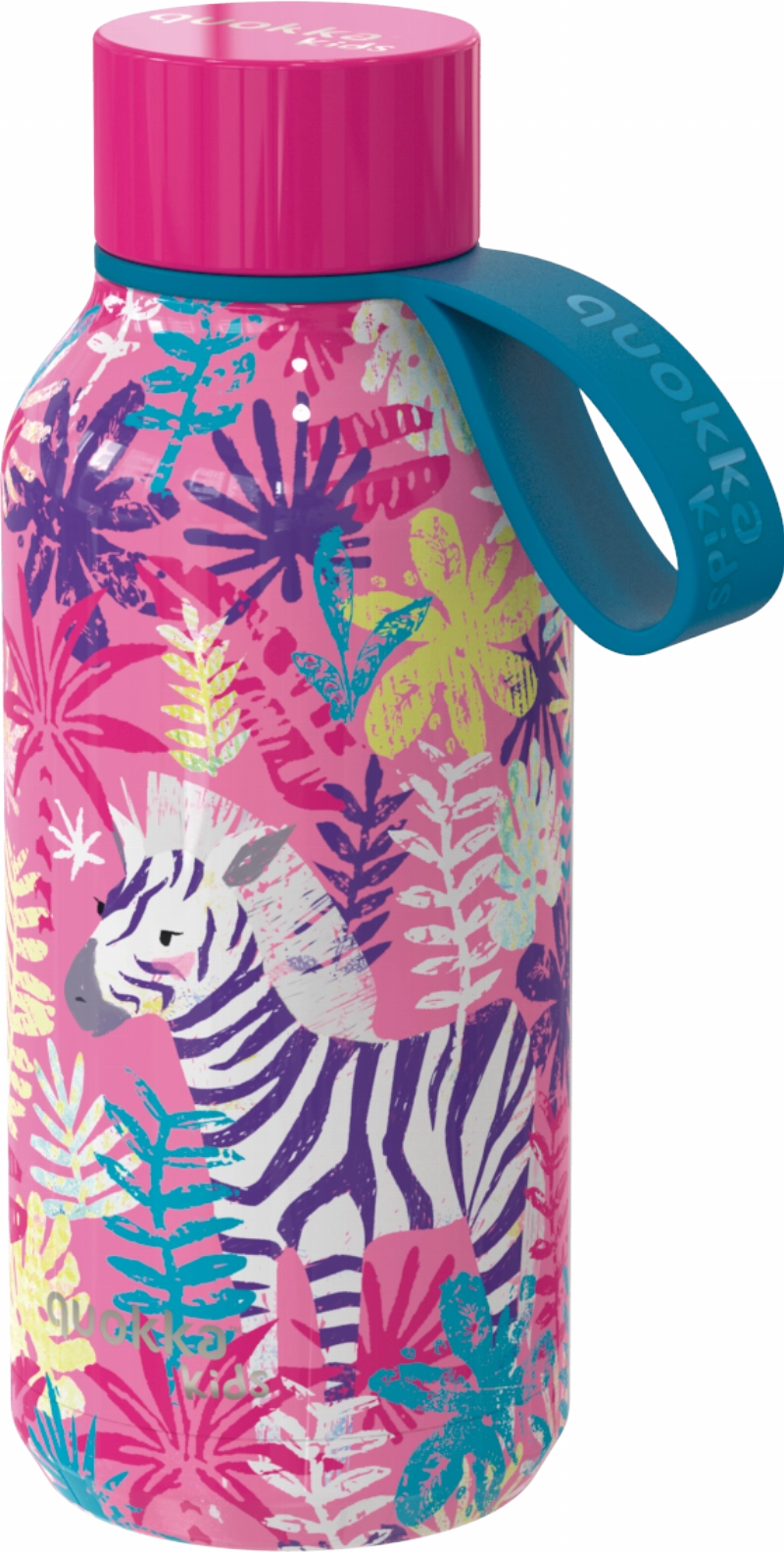 BOTELLA AC.INOX.330ml.C/CORREA ZEBRAS QUOKKA