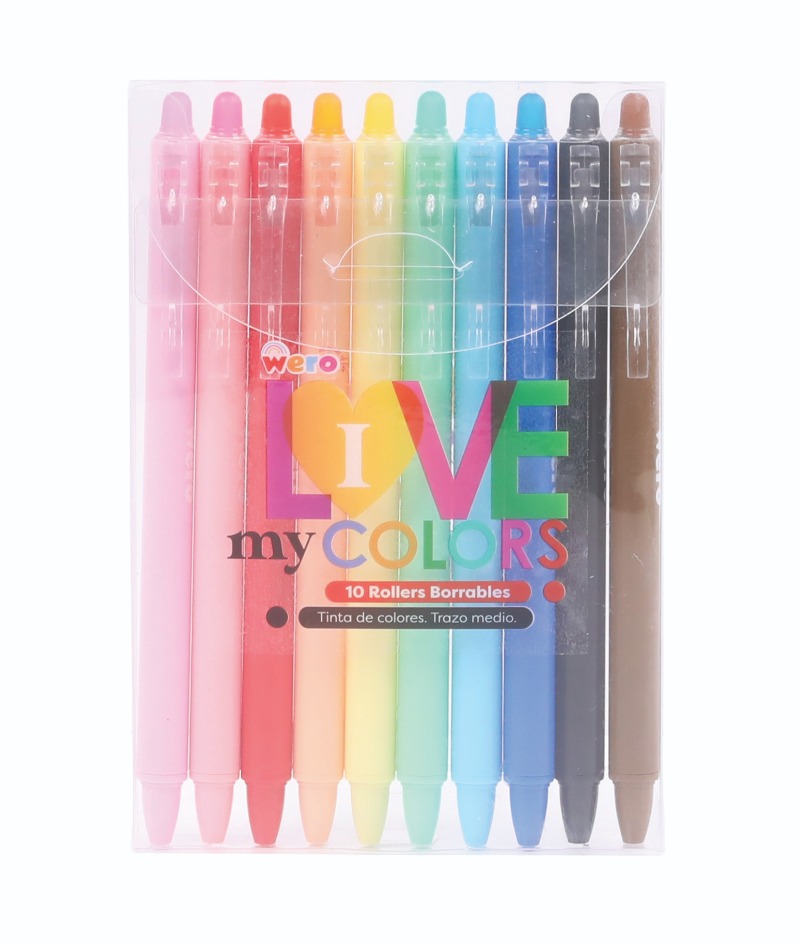 SET BOLIGR.1mm.GEL BORRABLE x10u.MULTICOLOR