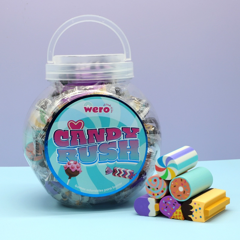 GOMA DE LAPIZ LARGA CANDY RUSH 