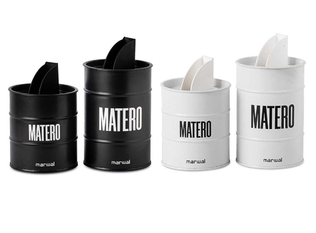 SET DE MATE LATAS MATERO BLANCO/NEGRO