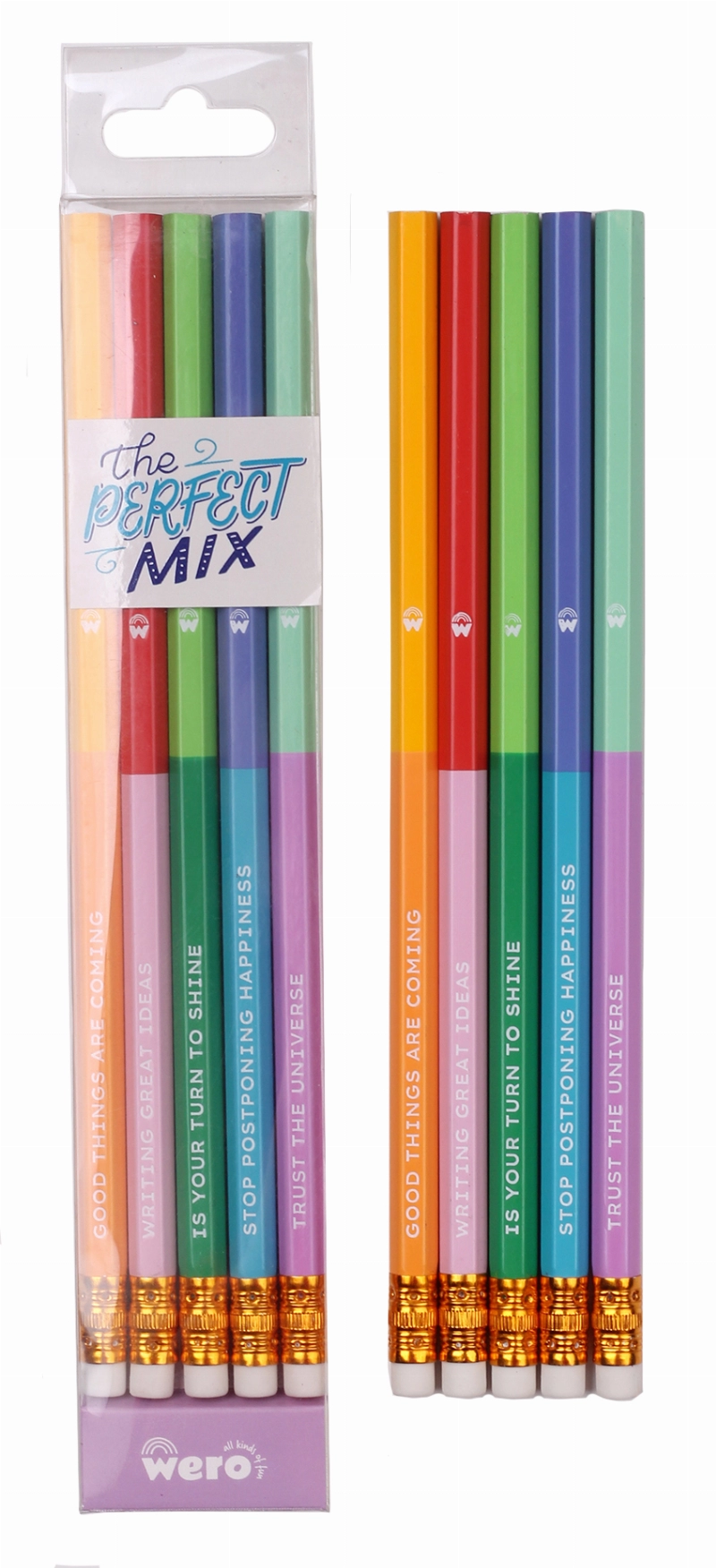 LAPIZ NEGRO C/ GOMA PERFECT MIX x5u.
