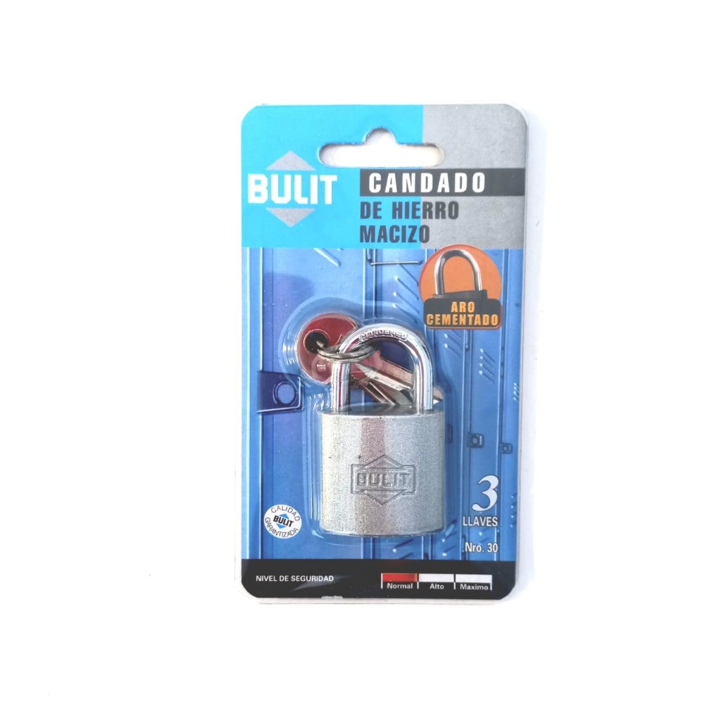 CANDADO de HIERRO ARO CEMENTADO N*30