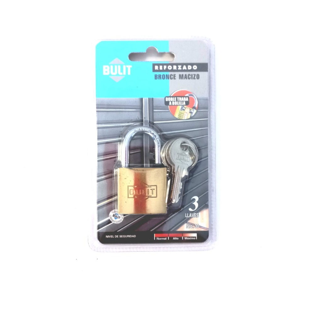 CANDADO REFORZADO BRONCE 29mm.