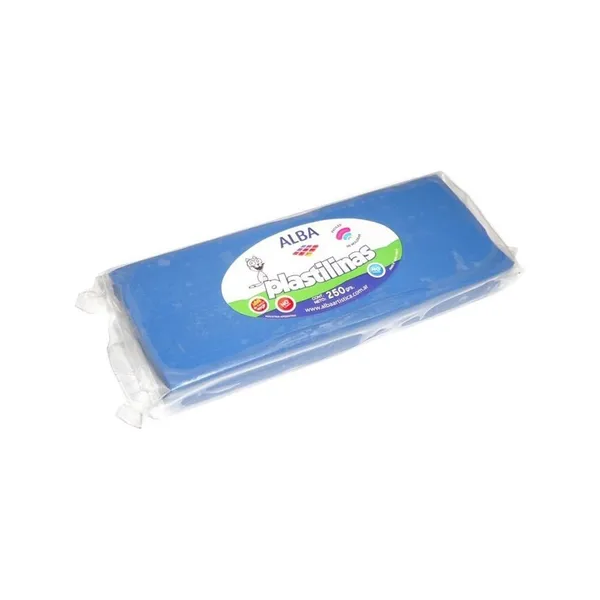 PLASTILINA BLOQUE 250grs.AZUL