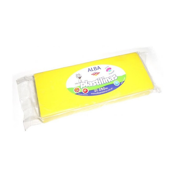 PLASTILINA BLOQUE 250grs.AMARILLA