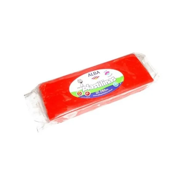 PLASTILINA BLOQUE 250grs.ROJA