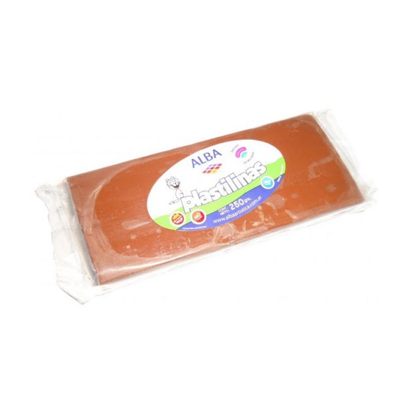 PLASTILINA BLOQUE 250grs.MARRON