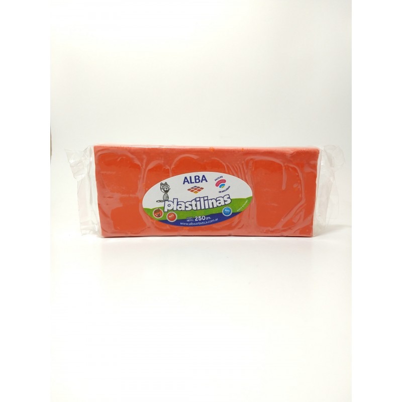 PLASTILINA BLOQUE 250grs.NARANJA