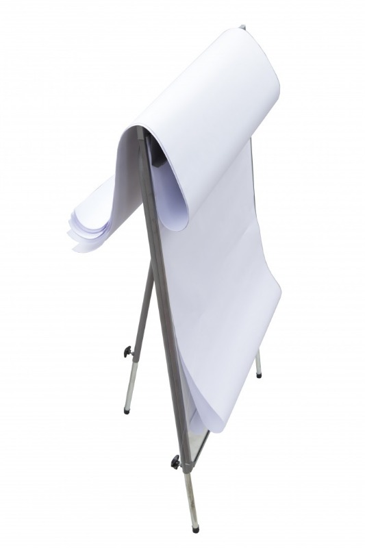 ROTAFOLIO 75x100 BLANCO B/METAL 3 PATAS