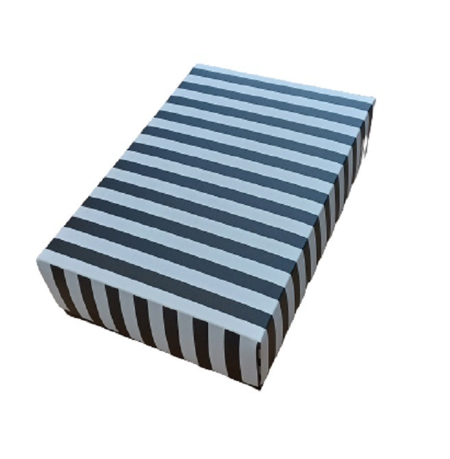 CAJA  RAYAS BN 29x40x10cm. EXTRA LARGE
