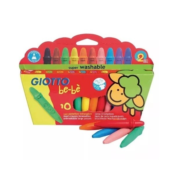 CRAYONES GIOTTO BEBE x10u.+SACAP.