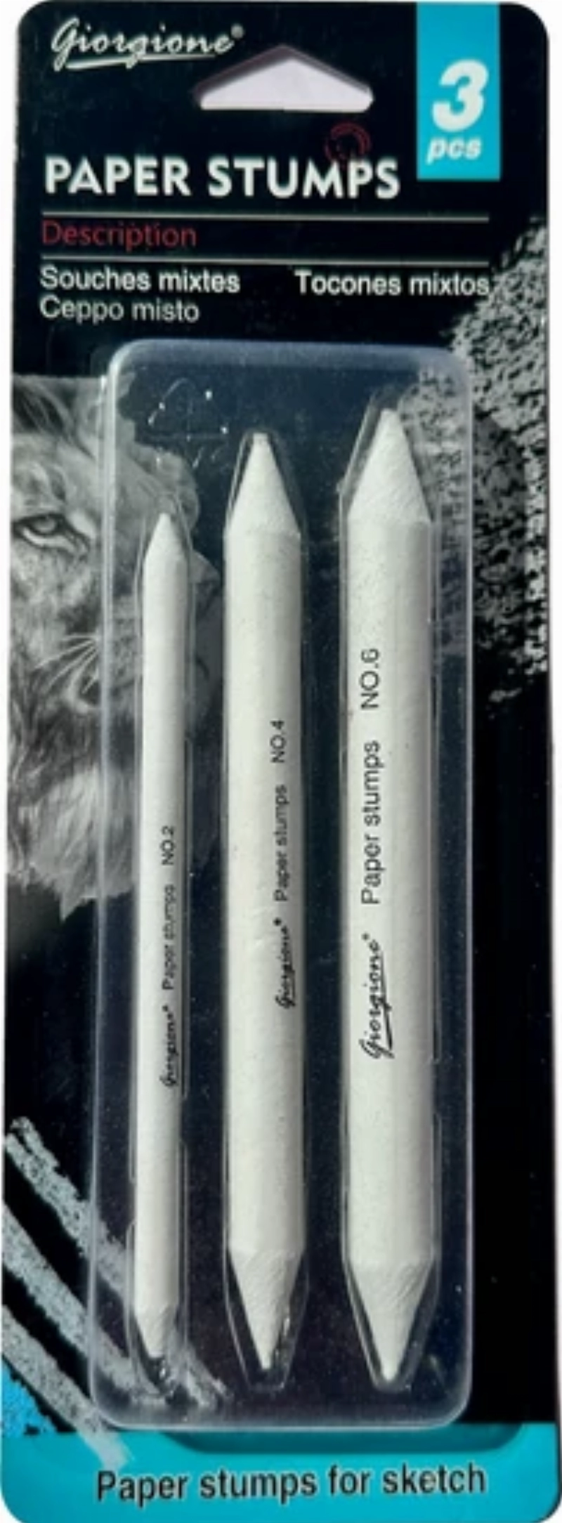 SET ESFUMINIO DE PAPEL x3u. N*2/4/6
