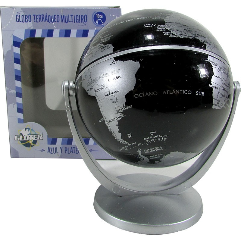 GLOBO TERRAQ.B/ACR.10cm.107P PLATA