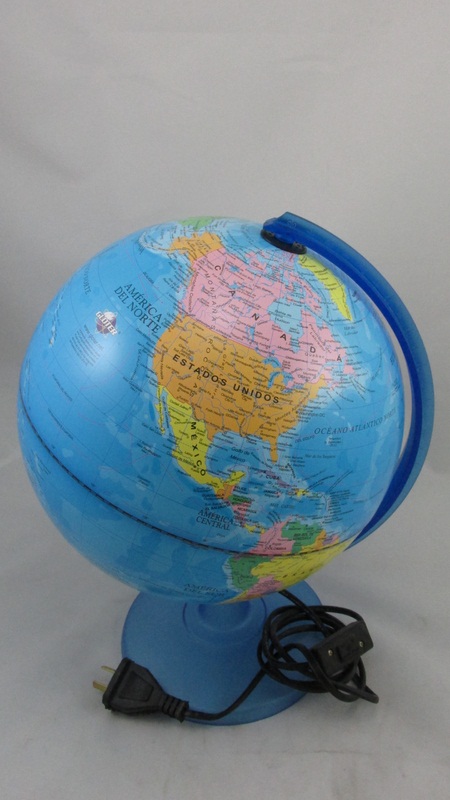 GLOBO TERRAQ.B/ACR.25cm.257ALW POL.C/LUZ