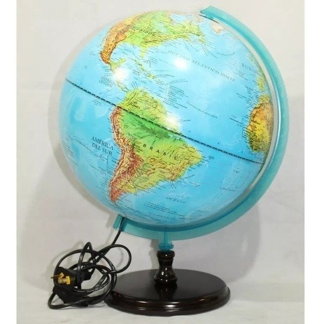 GLOBO TERRAQ.B/MAD.30cm.309FPWL FCO/POL.C/LUZ