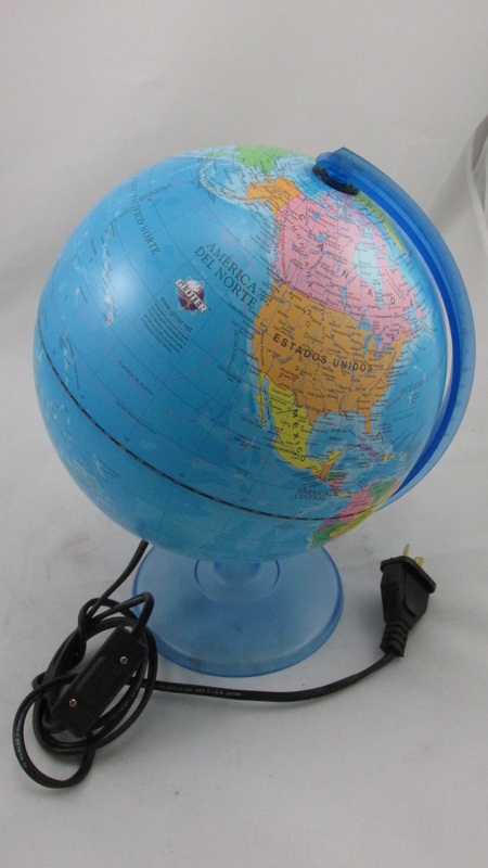 GLOBO TERRAQ.B/ACR.20cm.207LW POL.C/LUZ