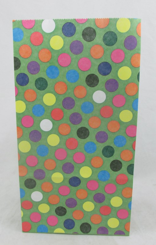 SOBRE REGALO 14x08x26cm.x1u.GREEN DOTS