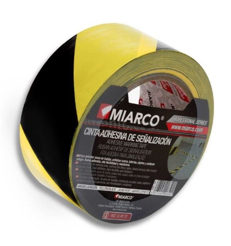 CINTA PVC AMAR./NEGRA  48mm.x33m.DOBLE A