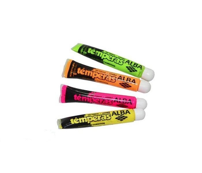 TEMPERA 8ml.ESCOLAR FLUO ALBA MAGIC