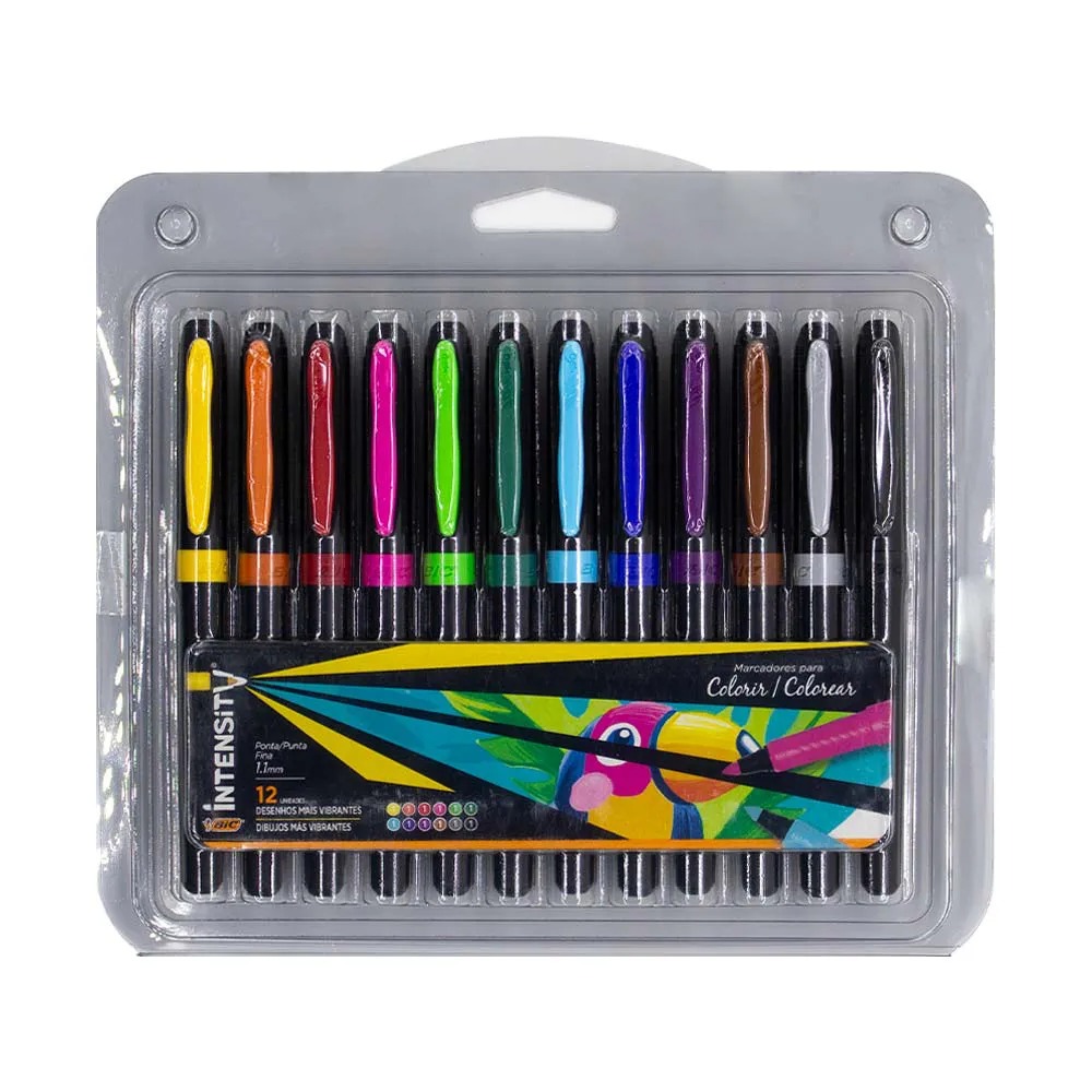 MARC. PERM. X12 COLORES  FINOS  INTENSIT BIC