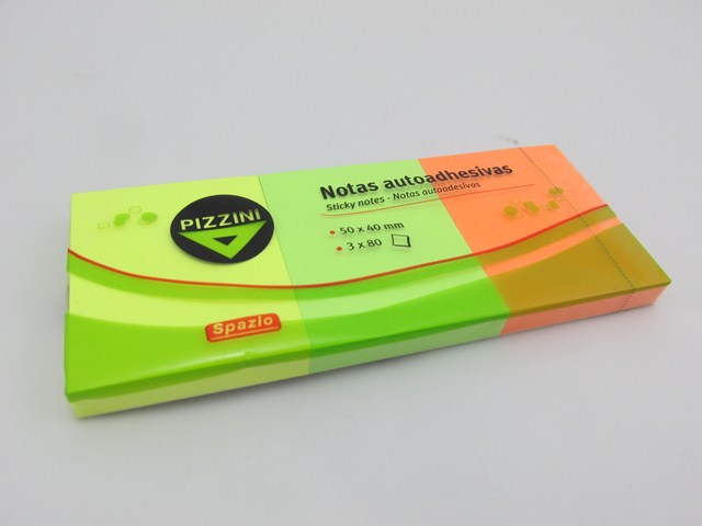 NOTA ADHESIVA 50x40mm.x3u.x100hj. FLUO PIZZINI