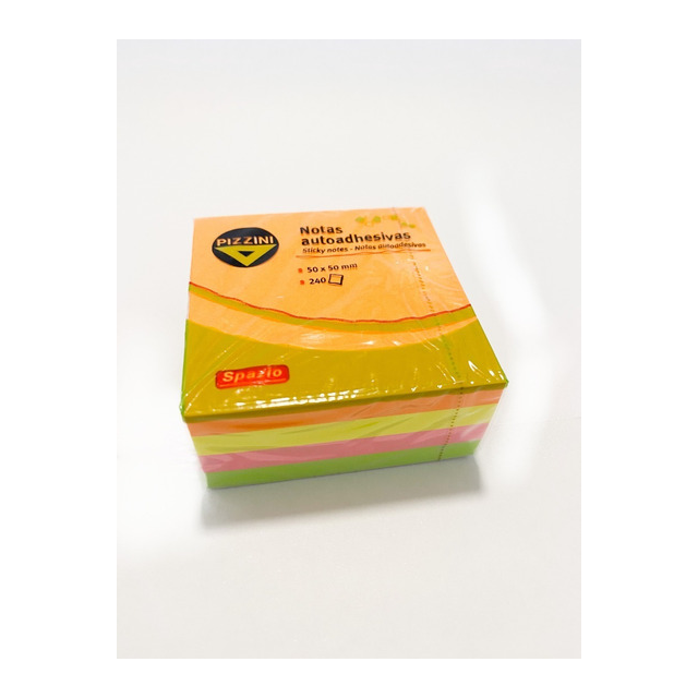 NOTA ADHESIVA 50x50mm.x240hj. FLUO PIZZINI