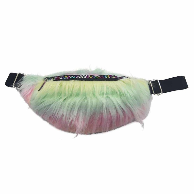 RIÑONERA 1 BOLSILLO PLUSH RAINBOW