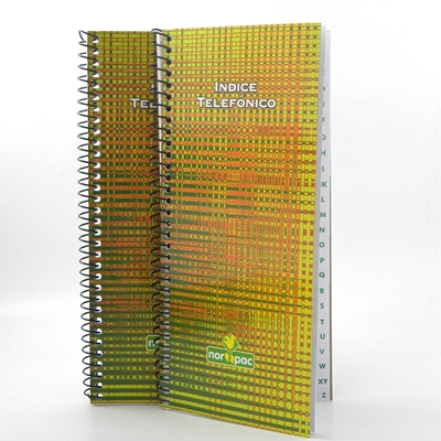 INDICE TELEFONICO C/ESPIRAL 10x21cm.T/FLEXIBLE NORPAC
