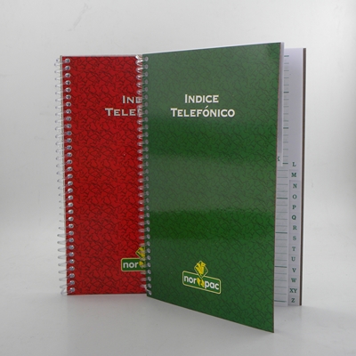 INDICE TELEFONICO C/ESPIRAL 13.5x21cm.T/FLEXIFLE NORPAC