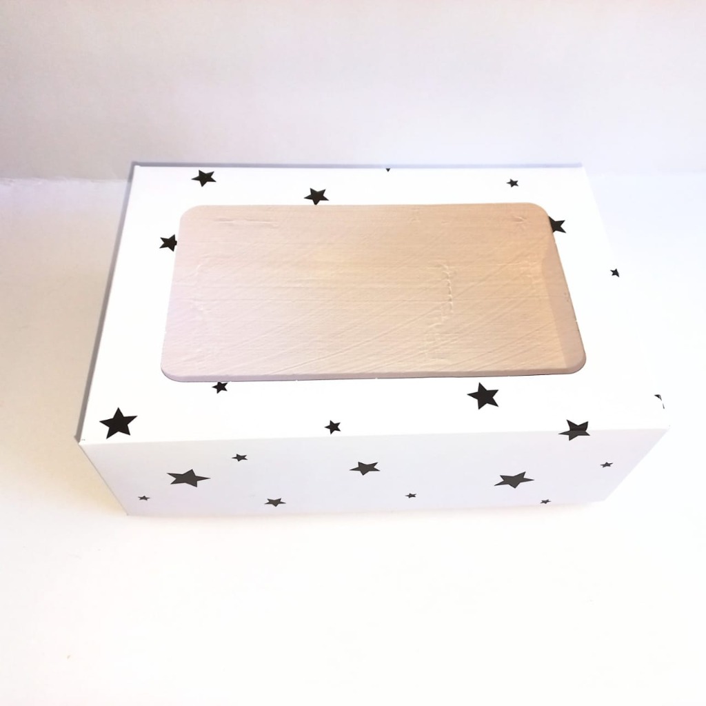 CAJA  DELIVERY C/VISOR 17.7x26x8.7cm.BLANCA-ESTREL