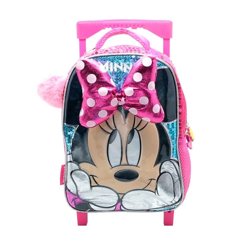 MOCHILA C/CARRO 12" MINNIE C/MOÑO