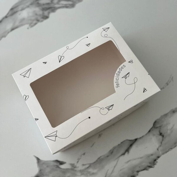 CAJA  DELIVERY C/VISOR 17.7x26x8.7cm.BLANCA-AVIONE
