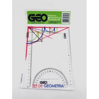 KIT DE GEOMETRIA 3 PIEZAS 20CM GEO