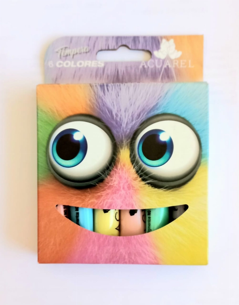 TEMPERA 9ml.ESCOLAR PASTEL x6u.ACUAREL