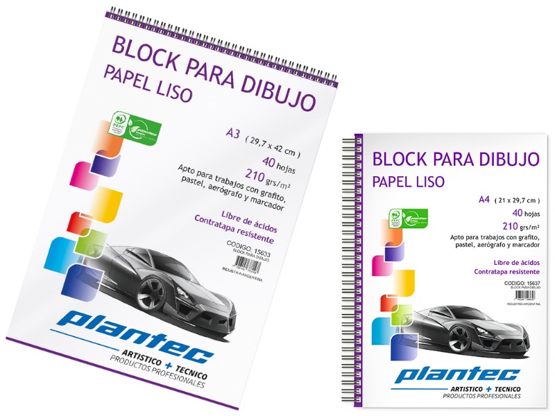 BLOCK A5 DIB.210gr.40hj. C/ESP.TEXT. PLANTEC