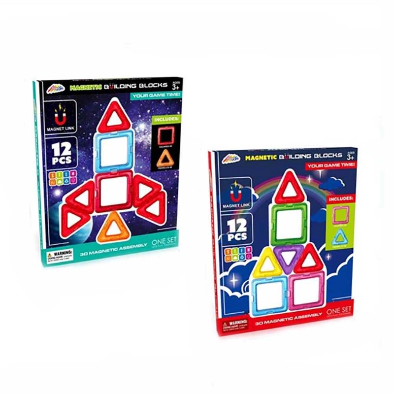 JUEGO BLOQUES MAGNETICO P/ARMAR x12u.