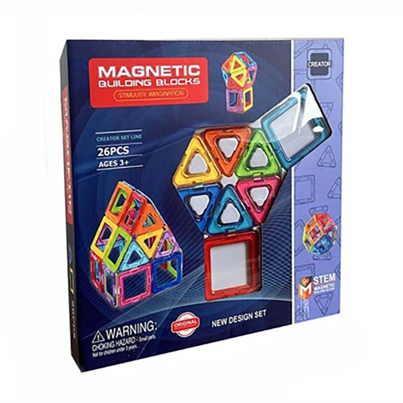 JUEGO BLOQUES MAGNETICO P/ARMAR x26u.