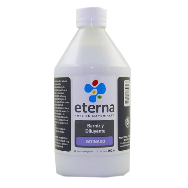 BARNIZ ACR.AL AGUA SATIN.500ml.ETERNA