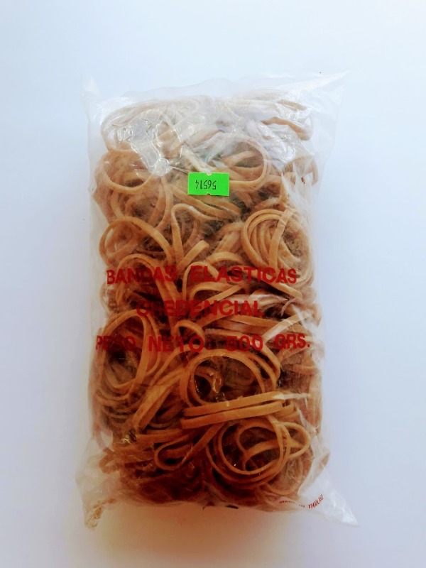 BANDAS ELASTICAS 500gr.ANCHA  CREDENCIAL