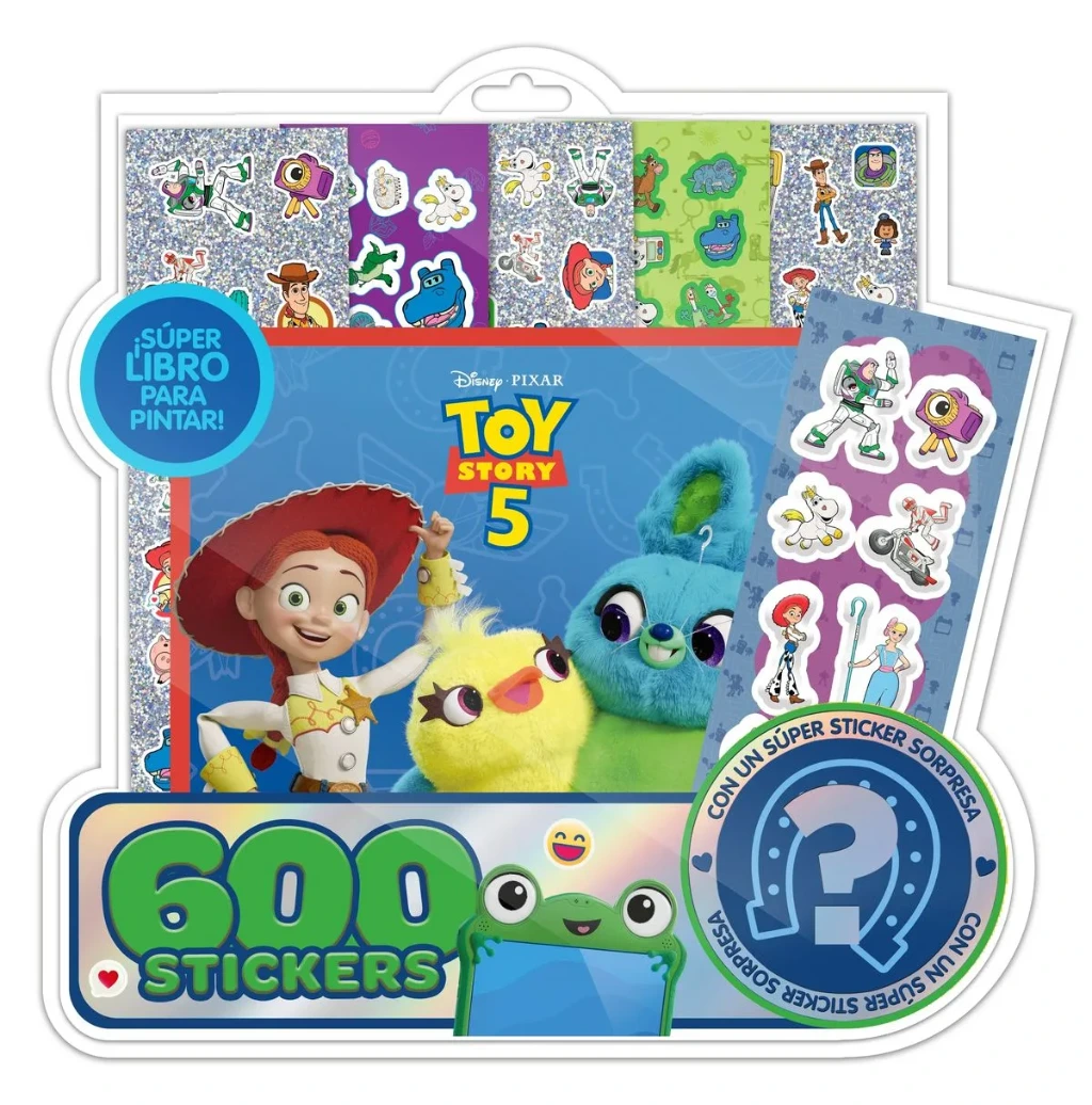 600 STICKERS N*5 + LIBRO PINTAR N* 1 TOY STORY