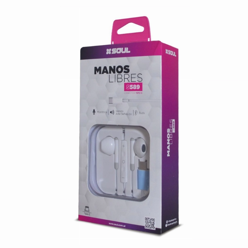 AURICULAR MLS S589 BLANCO C/CABLE FIC. C SOUL