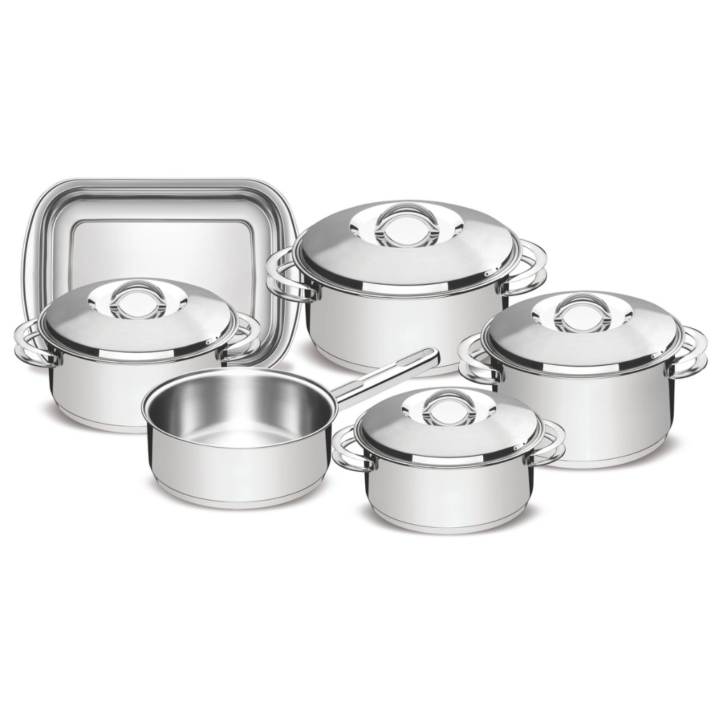 JGO.BATERIA COCINA SOLAR 6PZAS.AC.INOX.TRAMONTINA