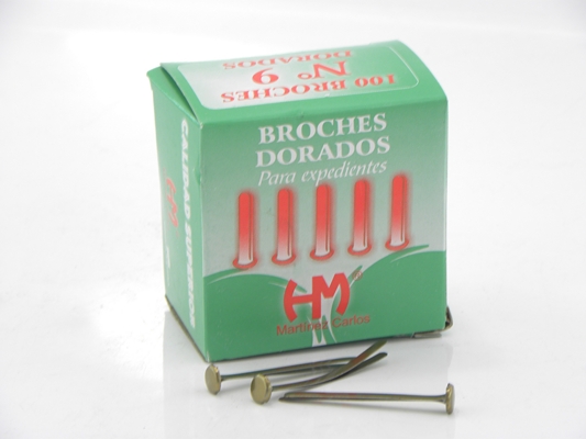 BROCHES DORADOS 45mm.N*9x100u.