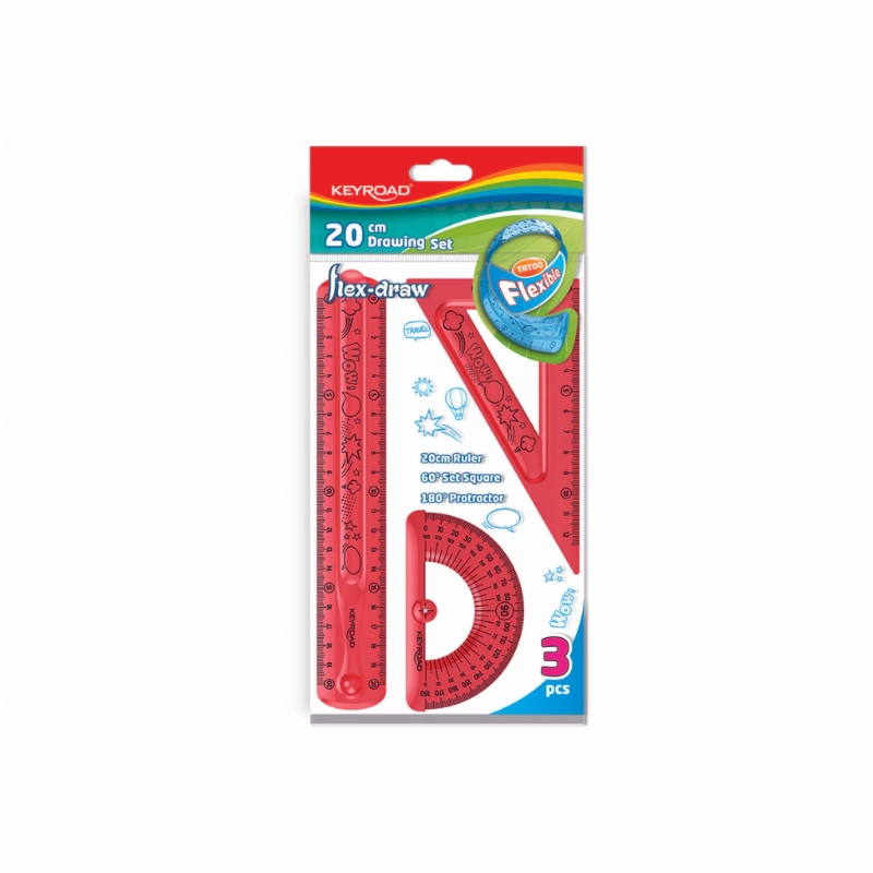 SET GEOMETRIA FLEXIBLE 20cm.