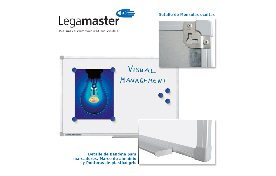 PIZARRA BCA.MAGN.60x90 B.ALUMINIO  ECONOMY PLUS