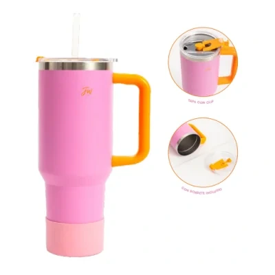 VASO 1000ml.C/TAPAyPICO TERMICO COLORBLOCK