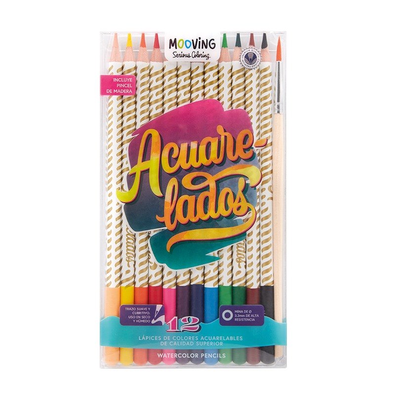 LAP.COLORES x12u.ACUARELABLES COLORING