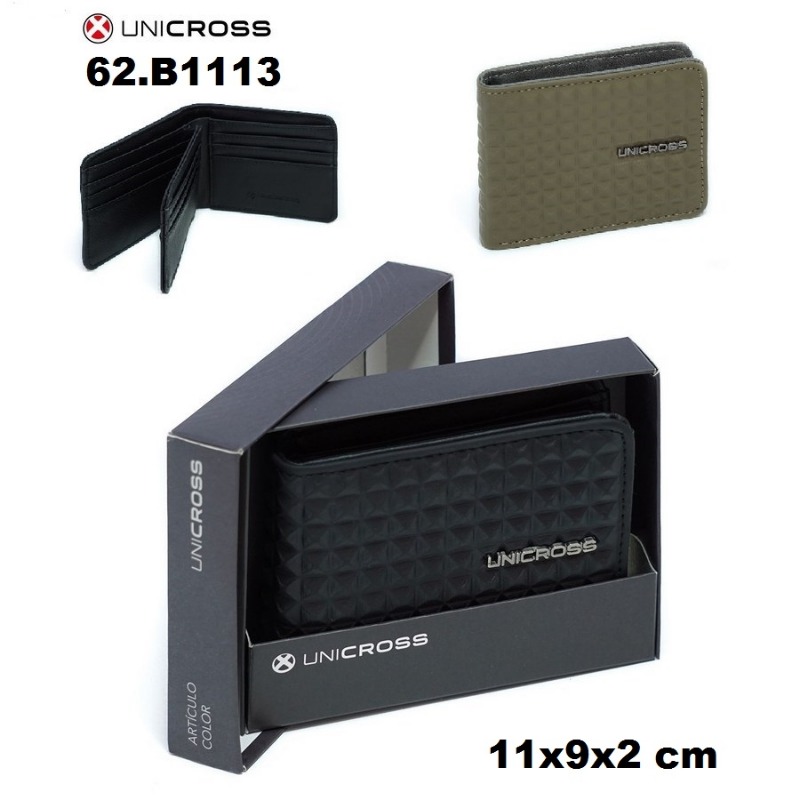 BILLETERA C/DIVISIONES TAUPE UNICROSS