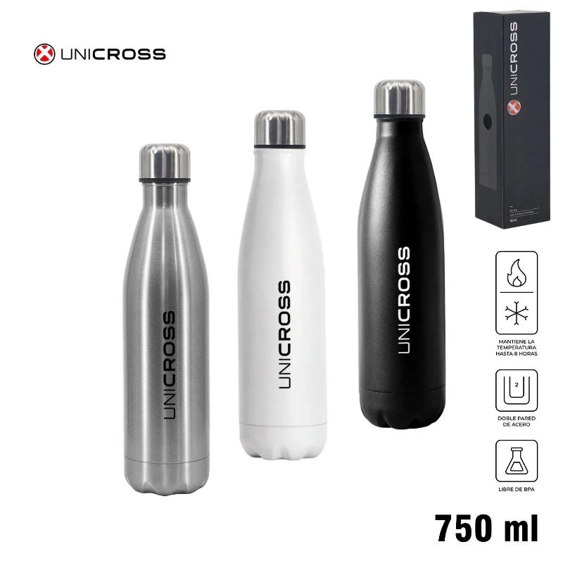 BOTELLA AC.INOX.750ml.COLOR UNICROSS
