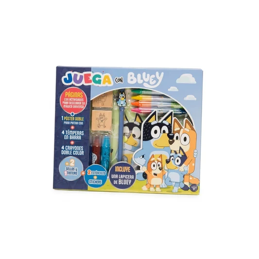 CAJA JUEGA CON+ BLOCK P/PINTAR N*2 BLUEY